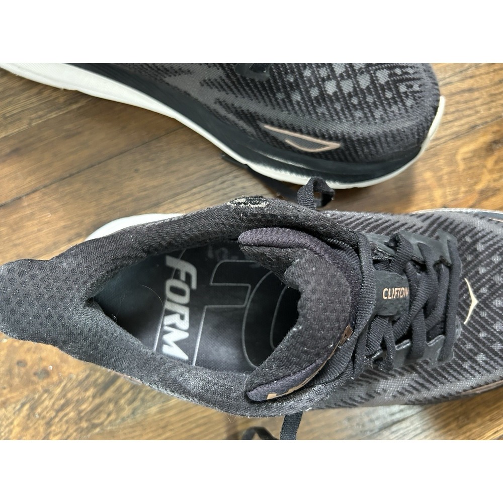 Women's Hoka One W Clifton 9 Black Rose Gold Size 9 Running Shoes Sneakers - Picture 10 of 11